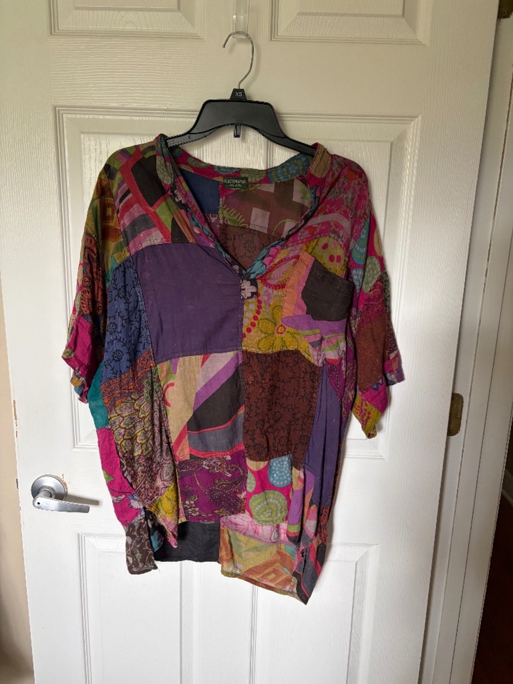 Kathmandu Imports Patchwork Light Button Up
